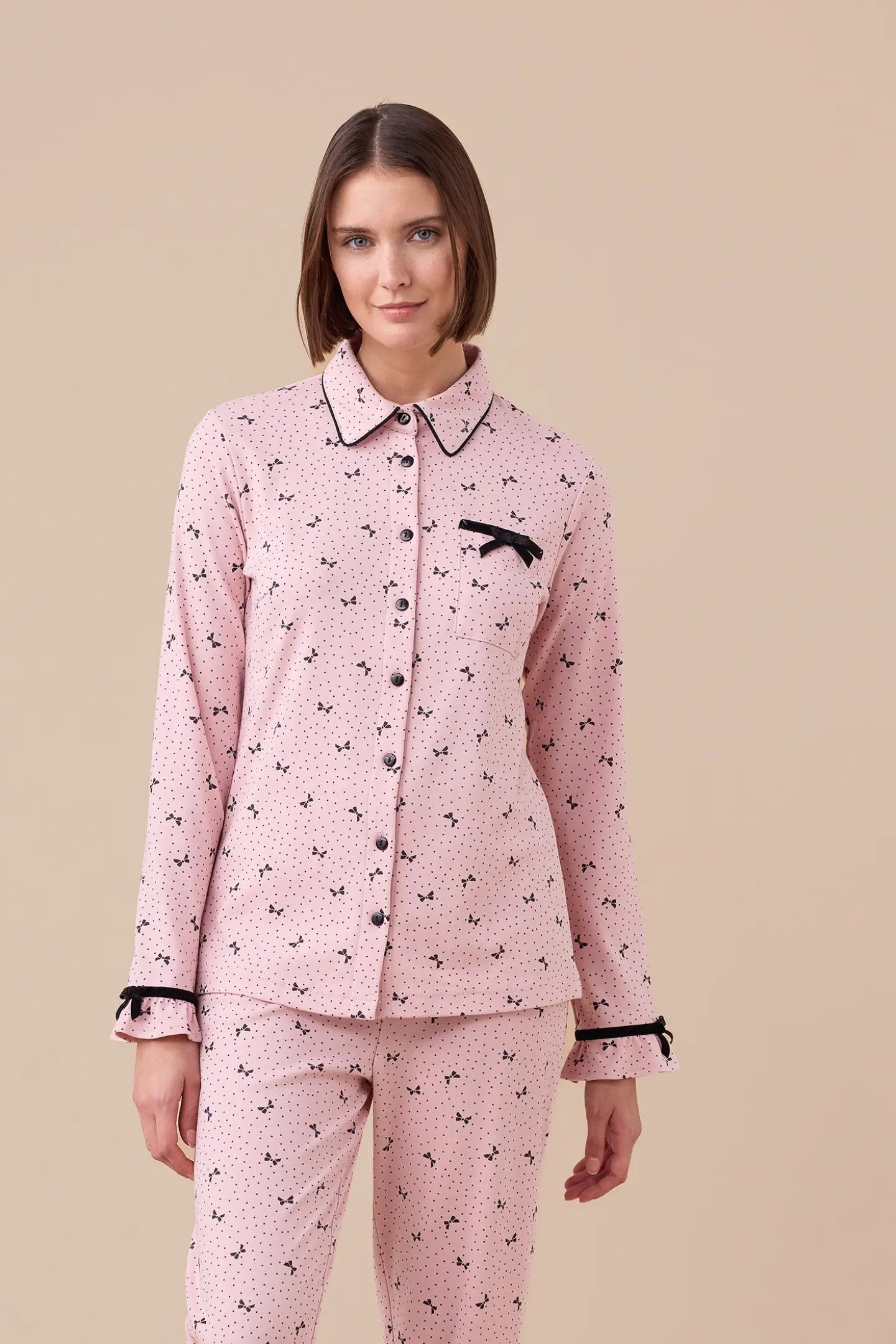 Pigiama donna caldo cotone romantic art. FA9285 – Noidinotte