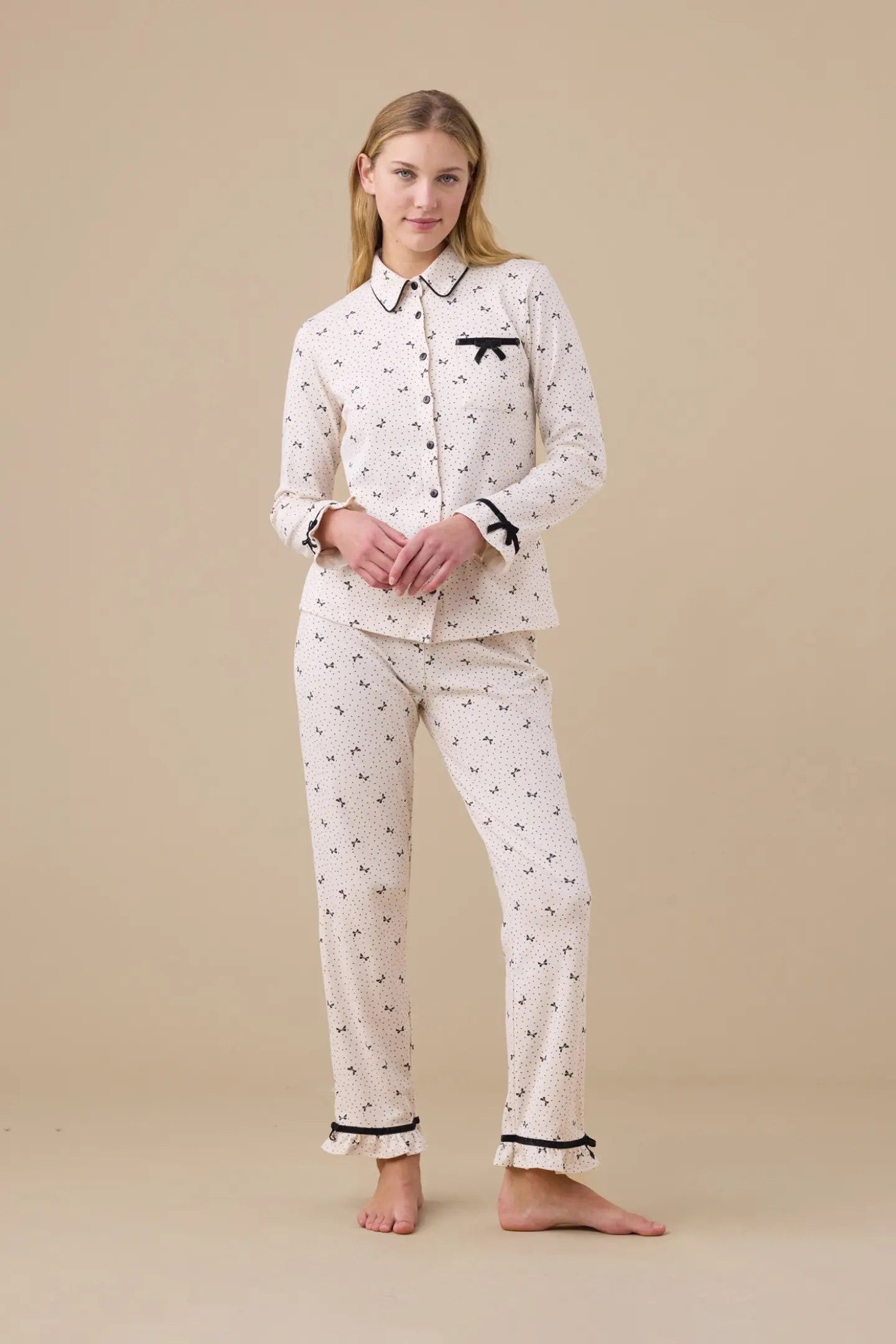 Pigiama donna caldo cotone romantic art. FA9285 – Noidinotte