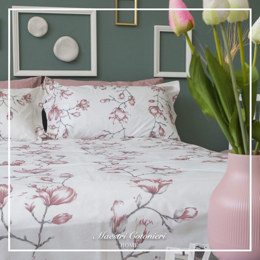 Completo lenzuola art. Martina rosa - Maestri Cotonieri
