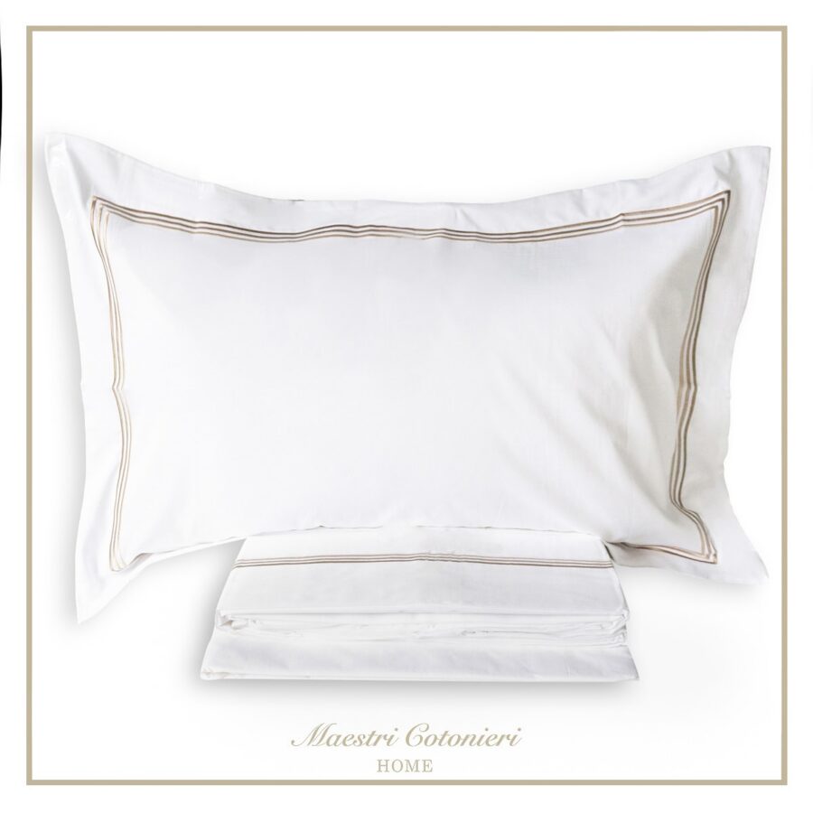 Completo lenzuola in raso di puro cotone art. Sissi - Maestri Cotonieri