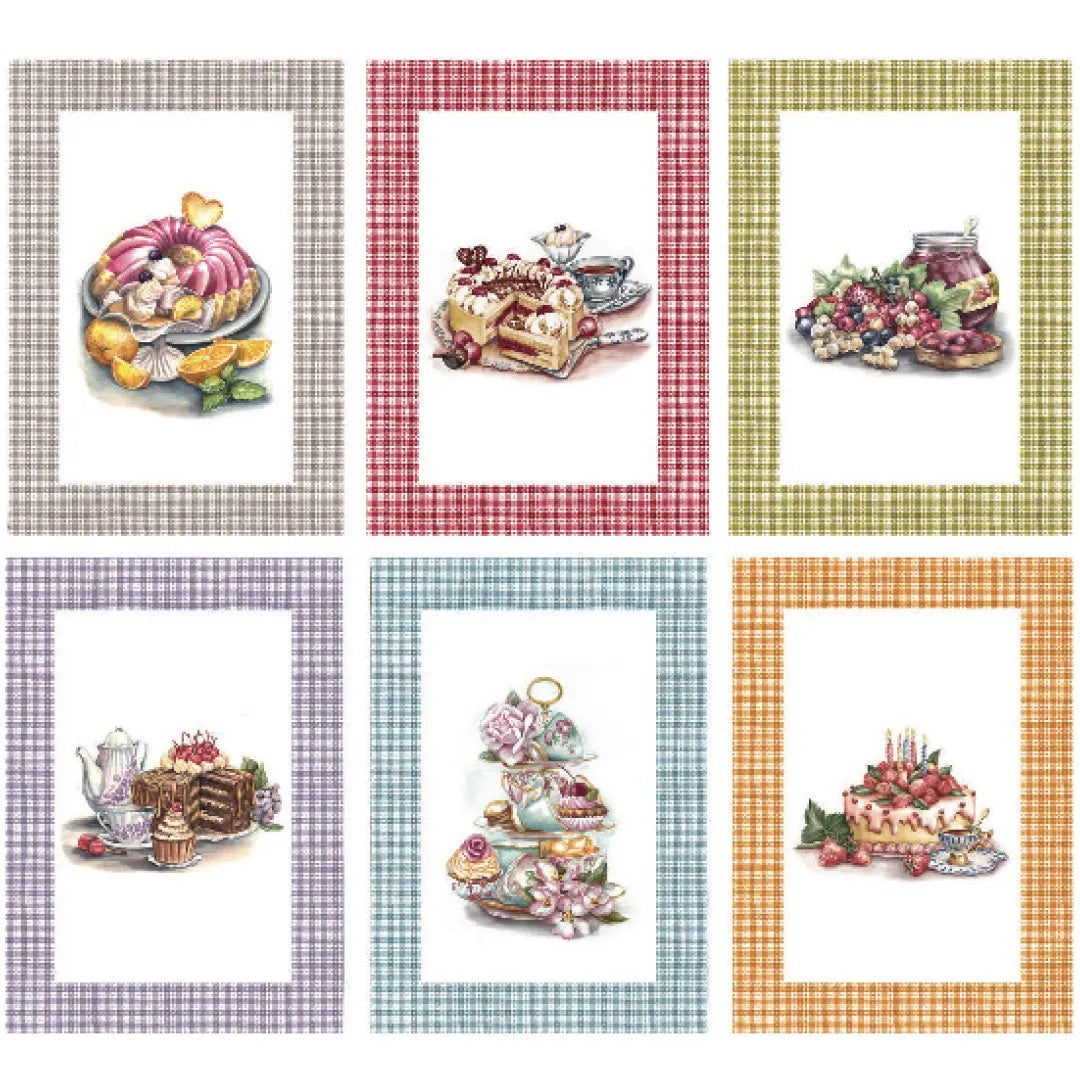 Set di 6 strofinacci con stampa digitale – art. Tiffany 2 - Vingi