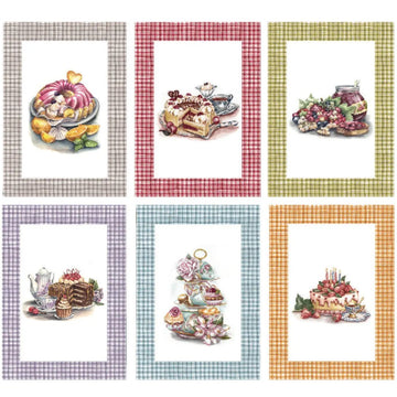 Set di 6 strofinacci con stampa digitale – art. Tiffany 2 - Vingi