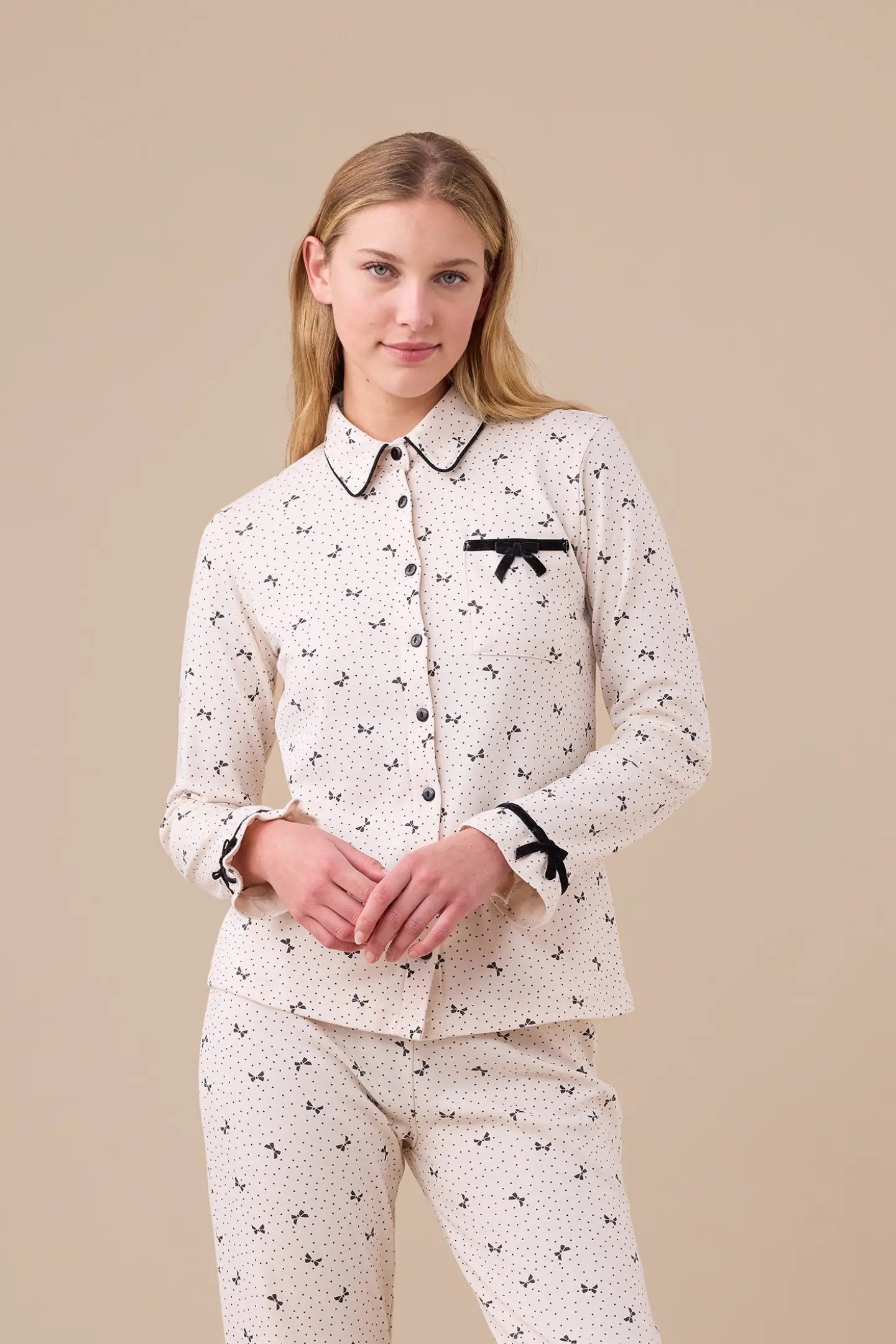 Pigiama donna caldo cotone romantic art. FA9285 – Noidinotte