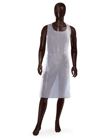 Grembiule monouso in LDPE da 30my 14034 | APRON 30 col. bianco - confezione da 100 pz - Ajsia