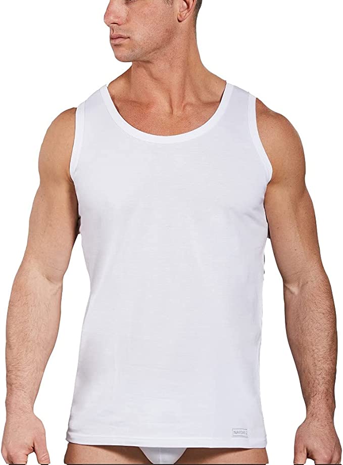 Canotta uomo a spalla in cotone pettinato art. B2Y511 - Navigare