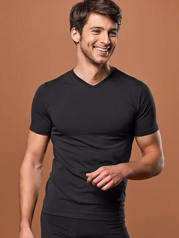 T-shirt uomo scollo a “V” in jersey cotone art. B2Y512 - Navigare