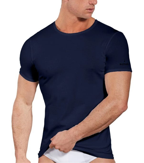 T-shirt uomo girocollo in cotone bielastico art. B2Y570 - Navigare