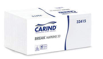Tovaglioli Brak Napkins 33x33 conf. 400 pezzi - Gr.770 col. Bianco - Carind