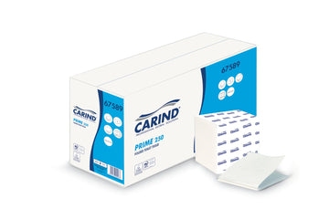 Carta igienica intercalata set cf. da 36 pezzi da 250 strappi mm 19X112 art. 67589 - Carind