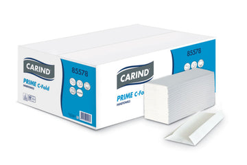 Carta Asciugamani piegata a C formata da 2 VELI pura cellulosa 310X230 mm CF.153 PZ. CT.20 conf.
art. 85578 - Carind