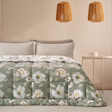 Trapunta in microfibra double face art. Cleris salvia - Linea Oro