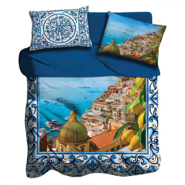 Completo lenzuola stampa digital art. Costiera – Love Sleeping