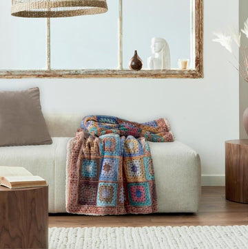 Plaid arredo art. Crochet - Linea Oro