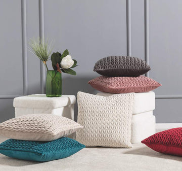 Cuscino arredo in velluto art. intreccio – Linea Oro