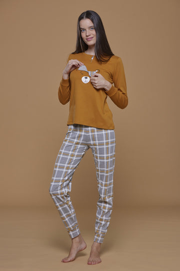 Pigiama donna lungo funny bear art. FA7878 - Noidinotte