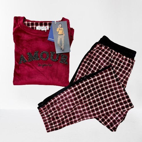 Pigiama donna ciniglia Sandra art.  FA7945 - Noidinotte