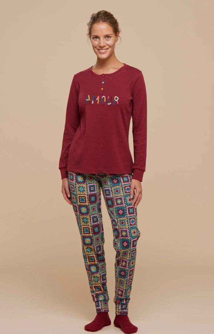 Pigiama donna folk art. FA8337 - Noidinotte