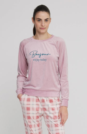 Completo donna ciniglia new berry art. FA8448 - Noidinotte