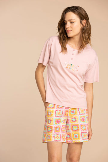 Pigiama donna corto crochet art. FA8763 - Noidinotte