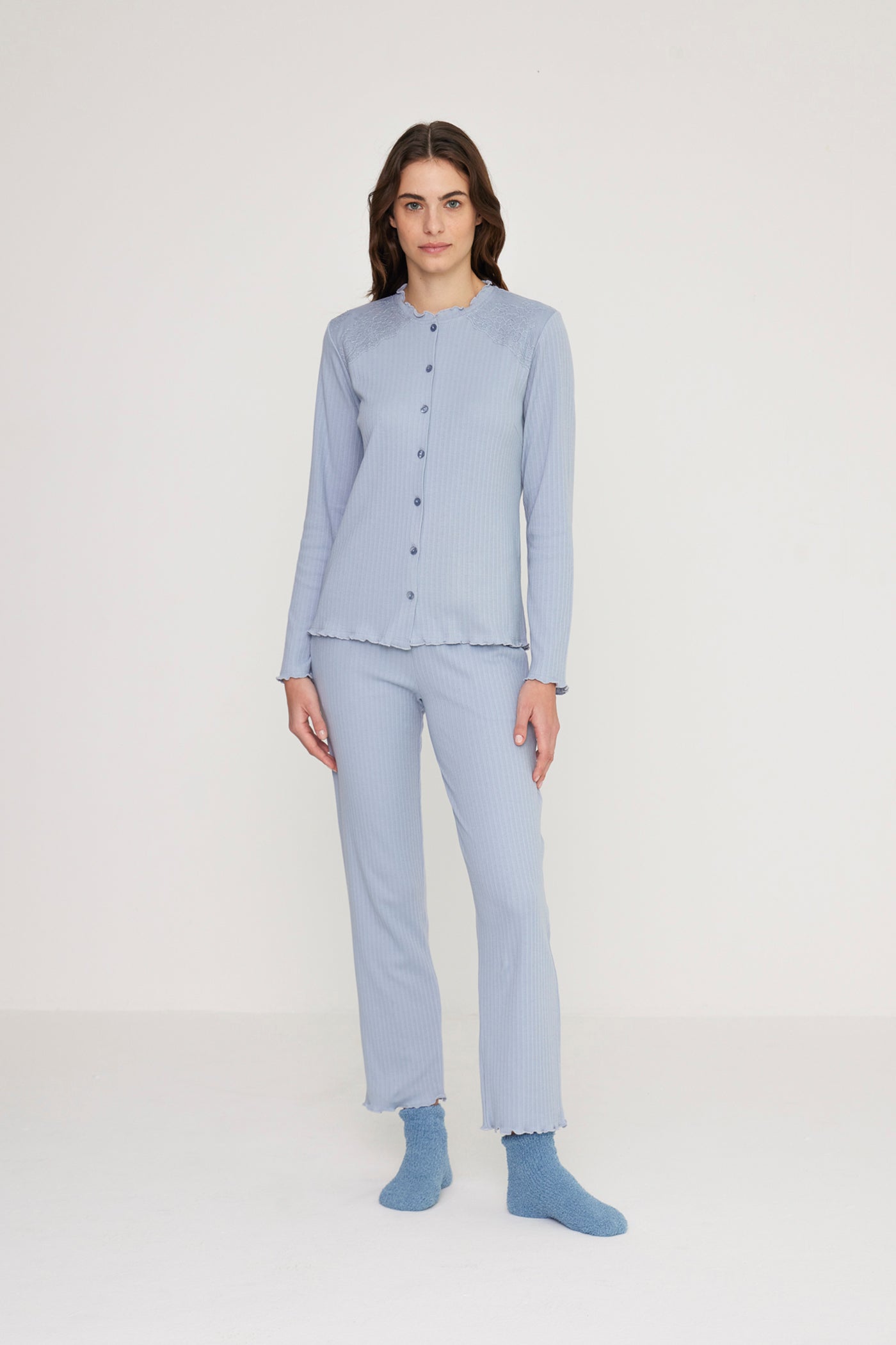 Pigiama donna lily in costina di viscosa art. FA8841 - Noidinotte