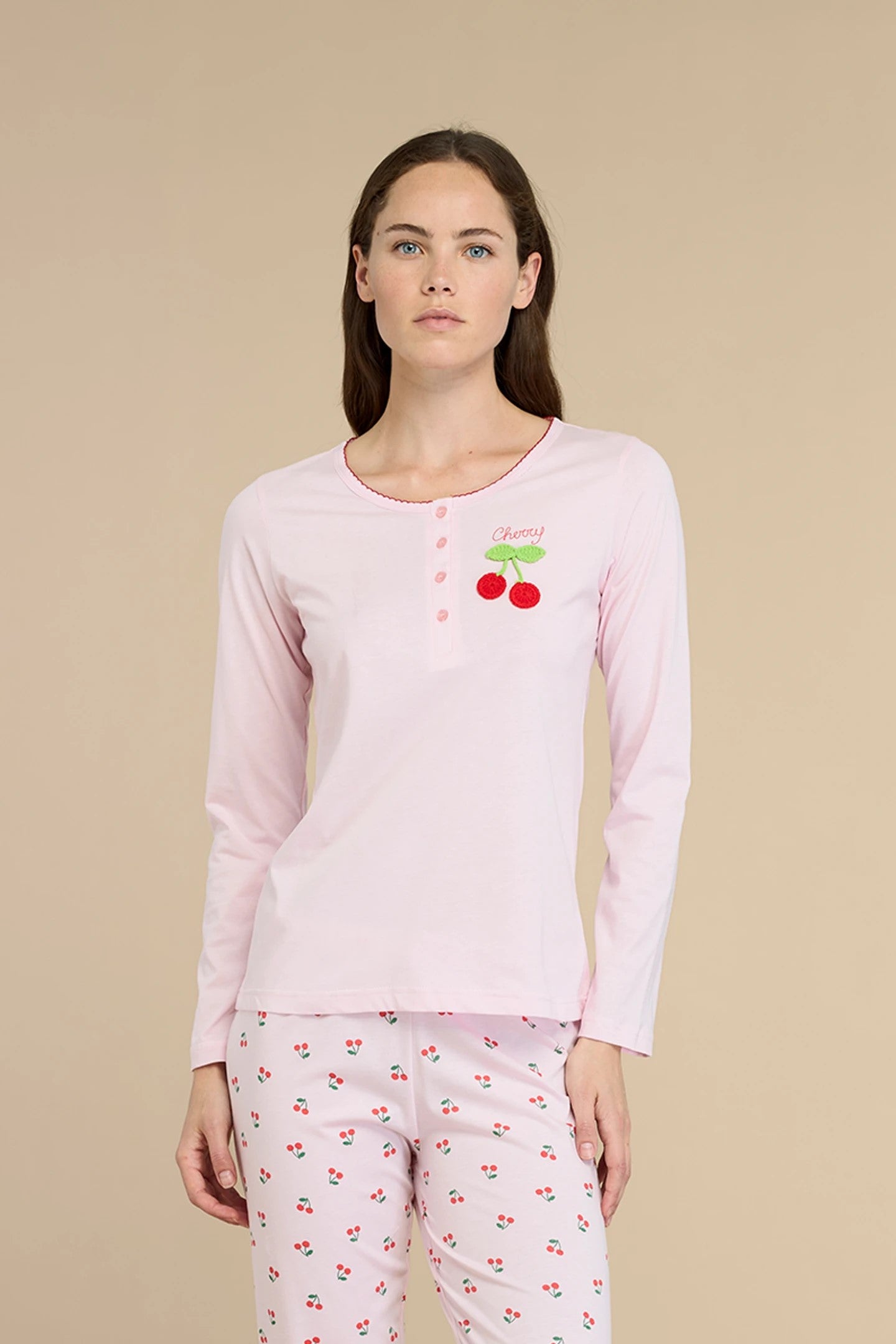 Pigiama donna lungo Cherry art. FA9010 - Noidinotte