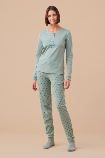 Pigiama donna caldo cotone morning art. FA9187 – Noidinotte