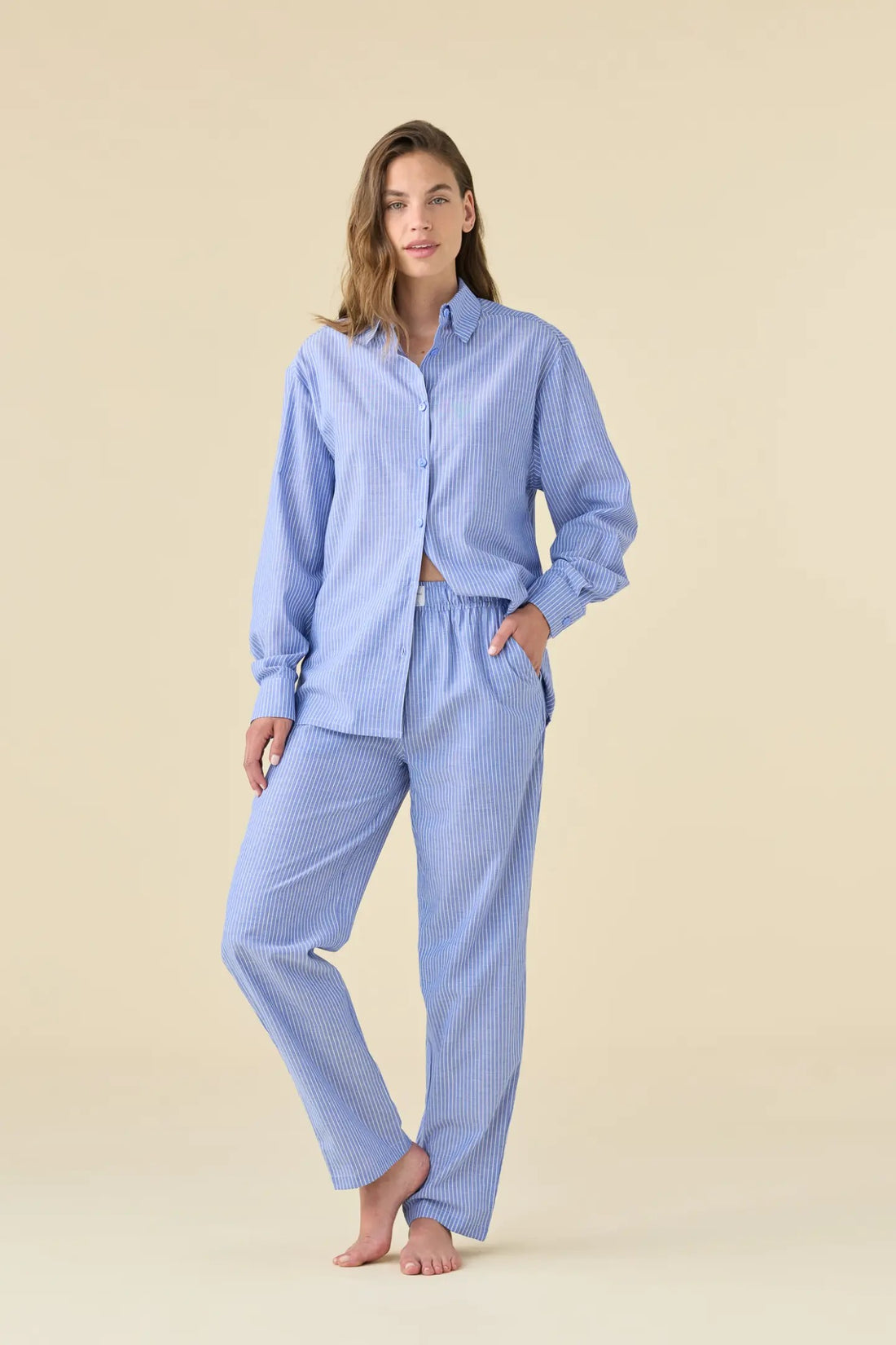 Pigiama donna lungo in cotone breeze art. FA9511 - Noidinotte