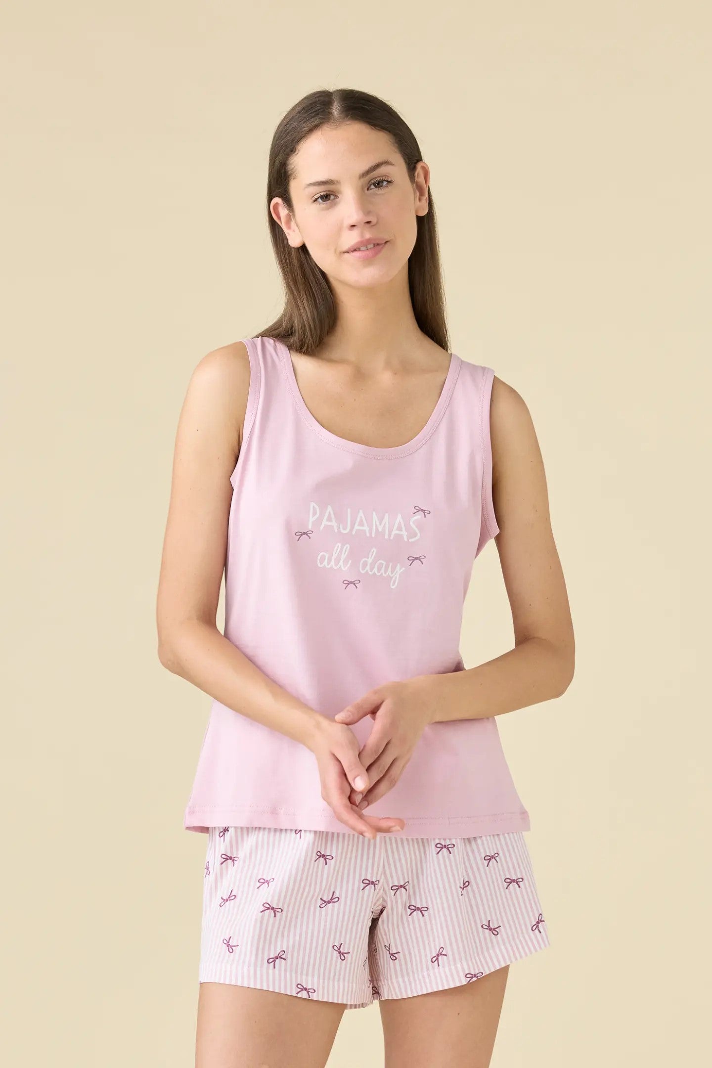 Pigiama donna corto in cotone pretty stripes art. FA9616 - Noidinotte