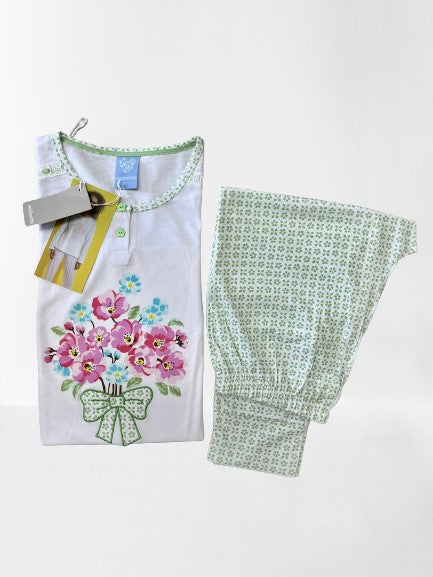 Pigiama donna lungo flower art. FA6792 - Noidinotte