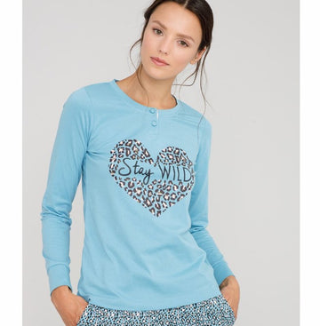Pigiama donna lungo Stay Wild art. FA7324 - Noidinotte