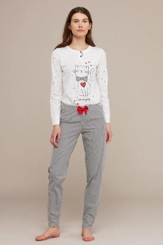 Pigiama donna lungo Cute art. FA8092 - Noidinotte