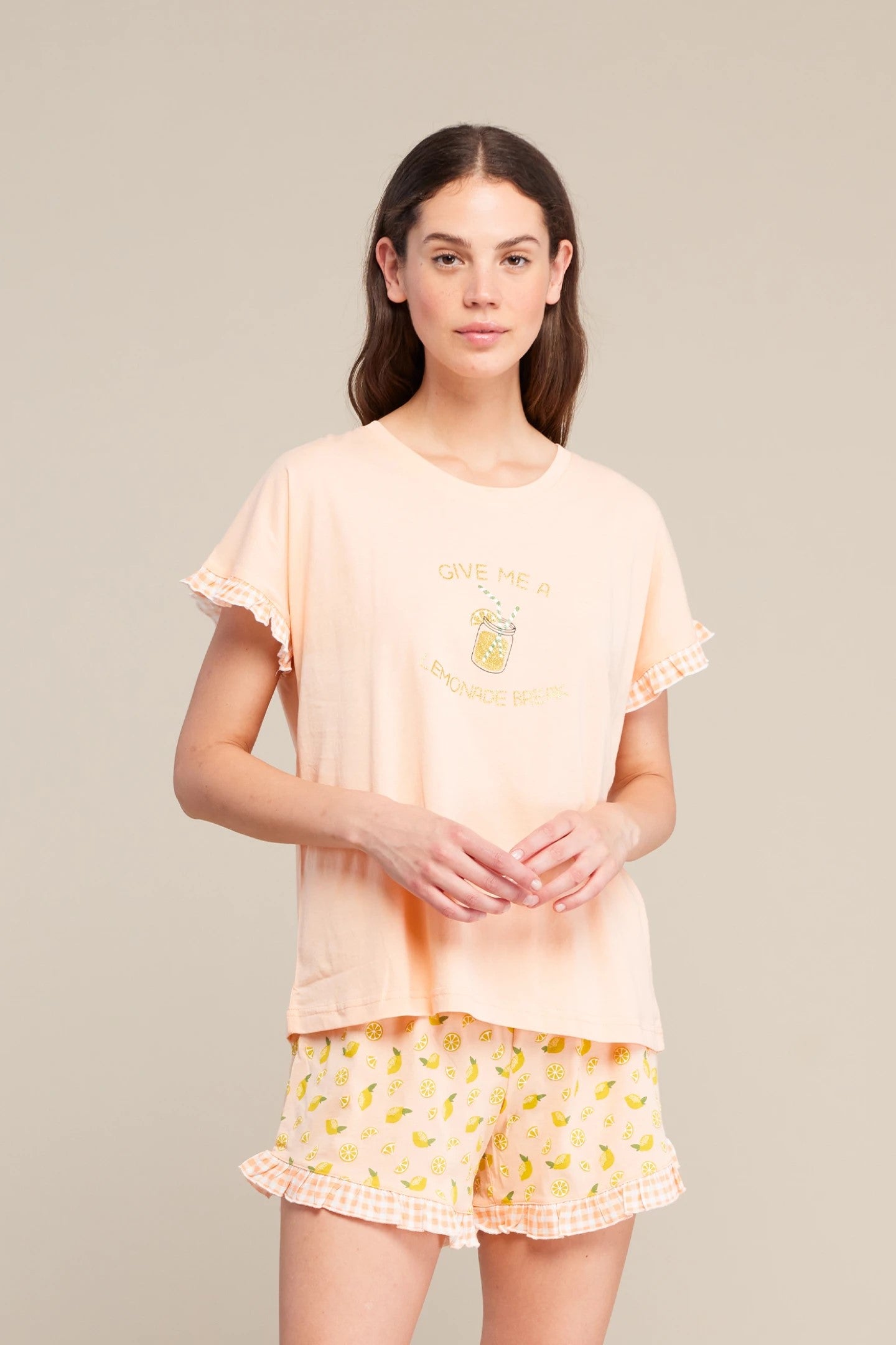 Pigiama donna corto limonata art. FA8576 - Noidinotte