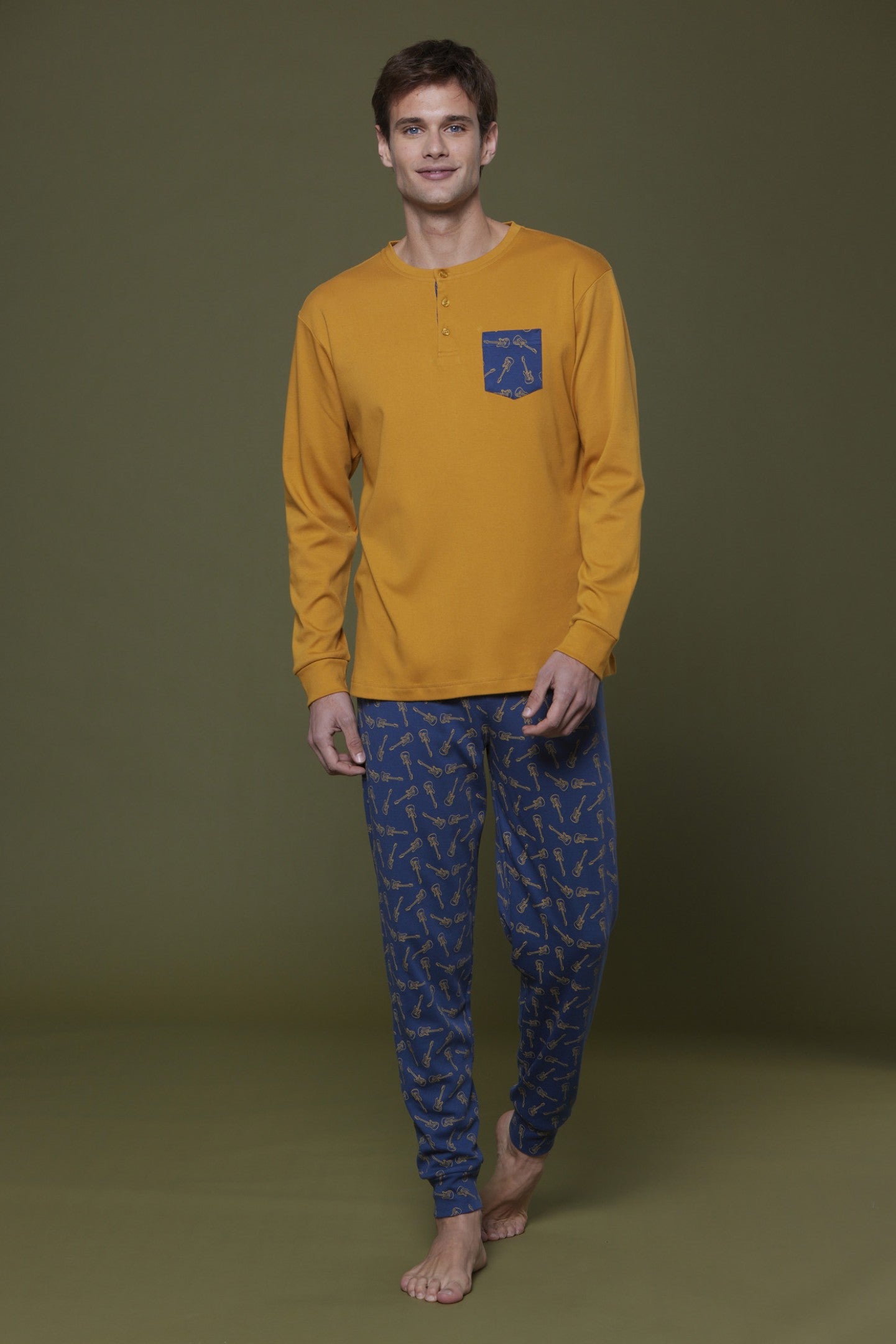 Pigiama uomo lungo guitar art. FC2518 - Noidinotte