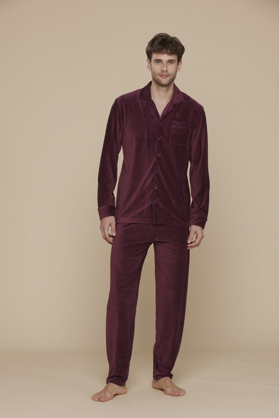 Pigiama uomo lungo ciniglia art. FC2769 - Noidinotte