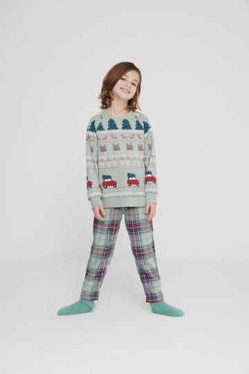 Pigiama bambina/o lungo family XMAS art. FE2437 - Noidinotte