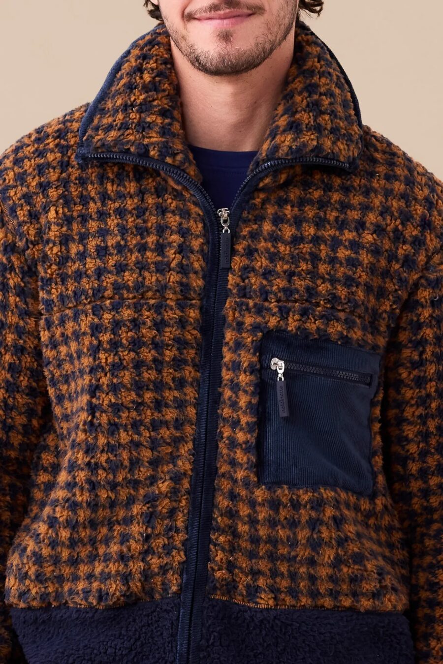 Giacca uomo eco-pelliccia pied de poule art. GE3069 - Noidinotte