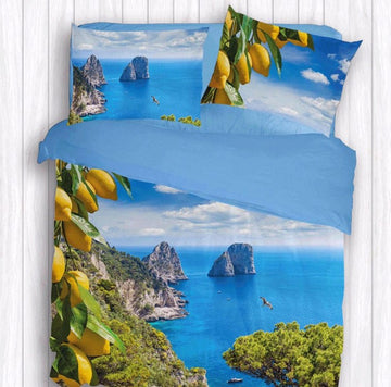 Completo lenzuola stampa digital 4D art. Isola magica - Pierre Cardin