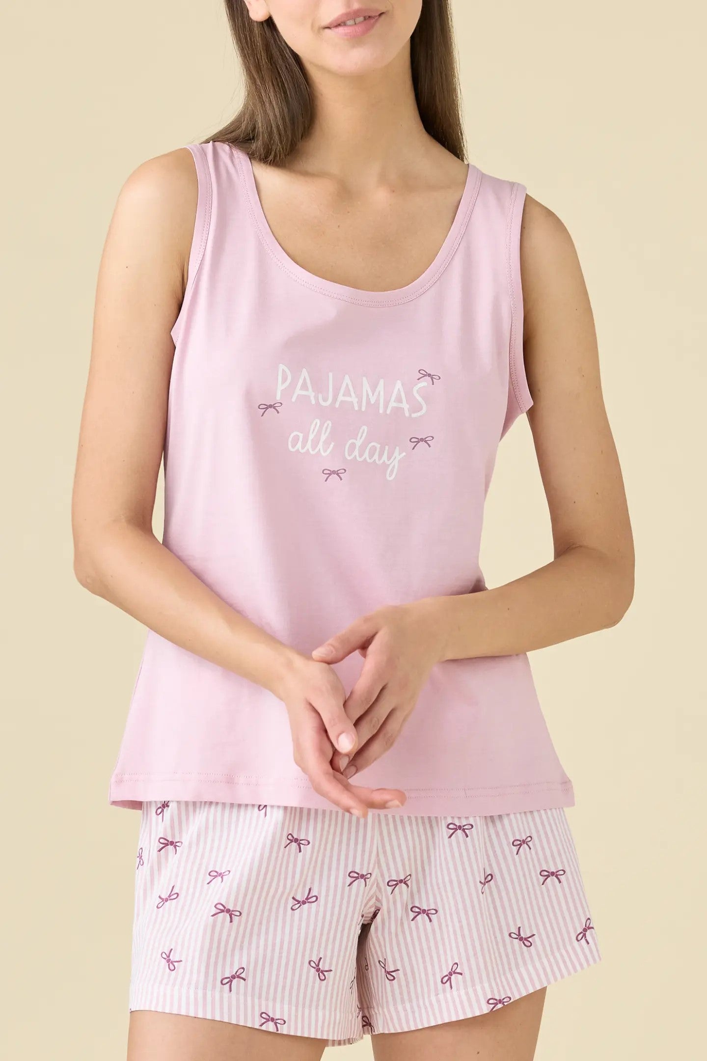 Pigiama donna corto in cotone pretty stripes art. FA9616 - Noidinotte