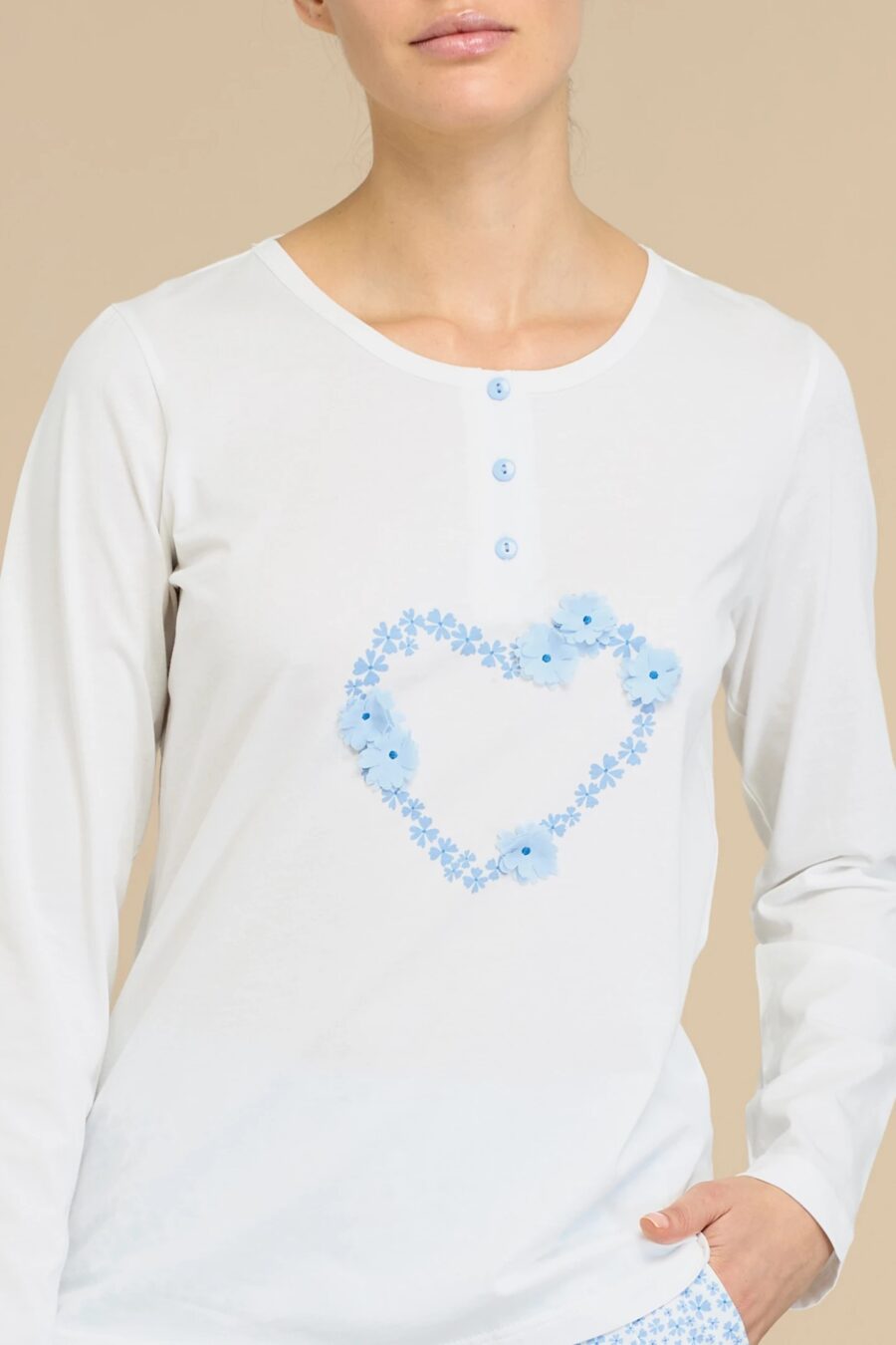 Pigiama donna lungo Violet art. FA9013 - Noidinotte