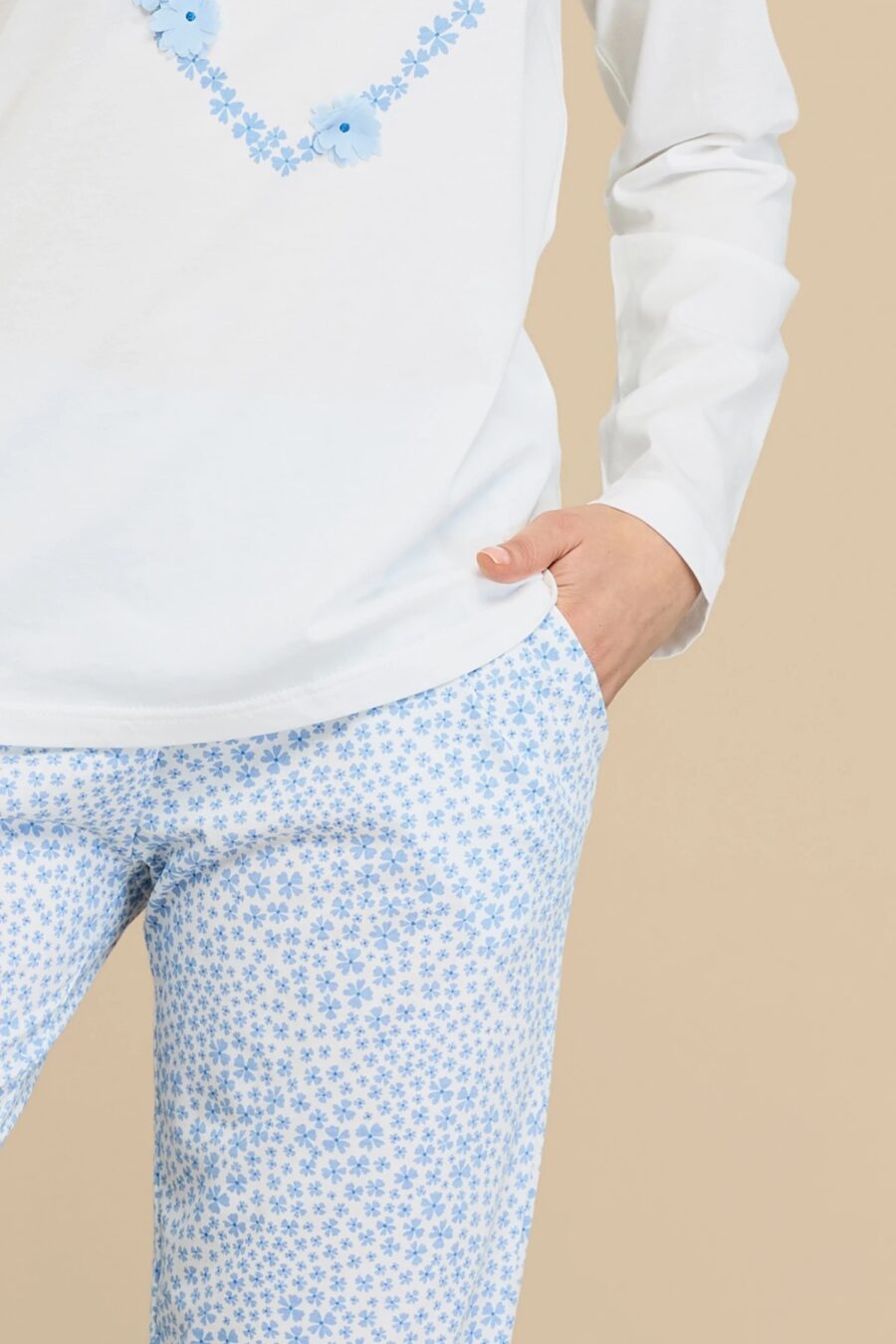 Pigiama donna lungo Violet art. FA9013 - Noidinotte