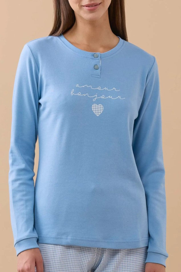 Pigiama donna caldo cotone poule art. FA9188 - Noidinotte