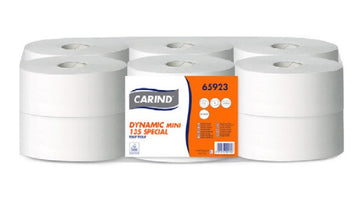 Carta igienica MINI Jumbo 12 pezzi da 2 veli pura cellulosa - art. 65923 - Carind