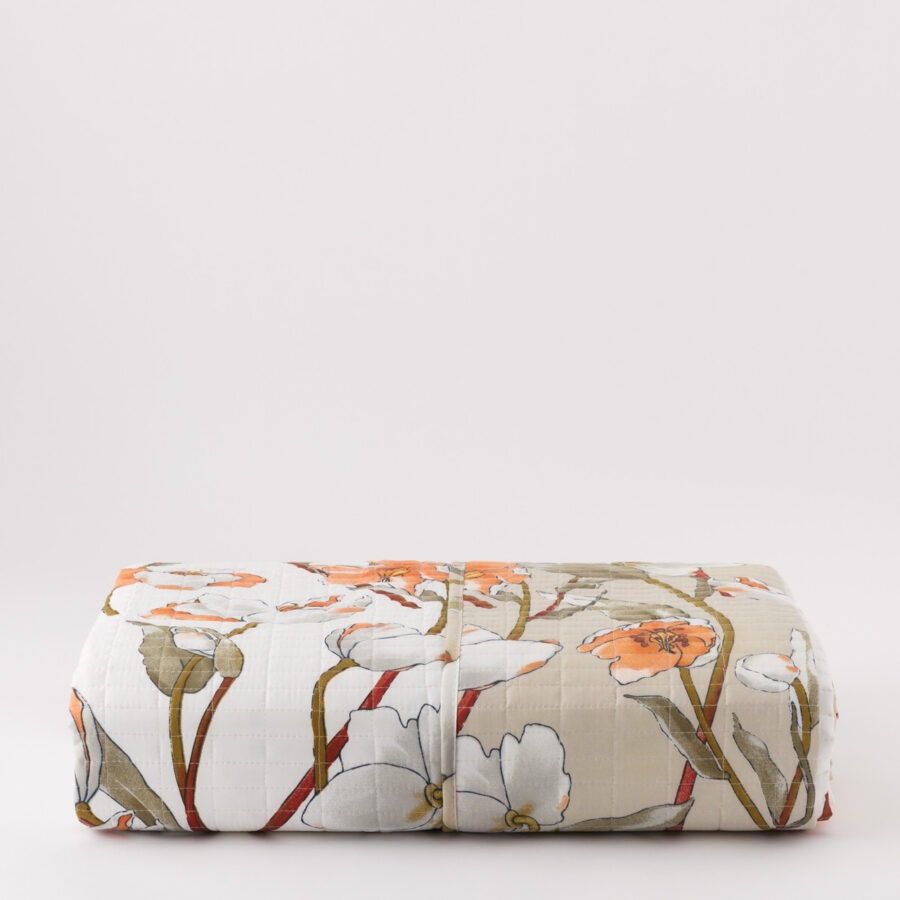 Copriletto trapuntato art. Zuleia tortora - Linea Oro