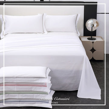 Completo lenzuola in raso di puro cotone art. Sissi - Maestri Cotonieri