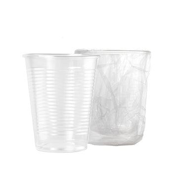 Bicchiere da 200 ml in plastica imbustato singolarmente Set 400 pz - Leone