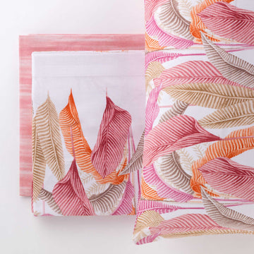 Completo lenzuola art. Nida pink - Linea Oro