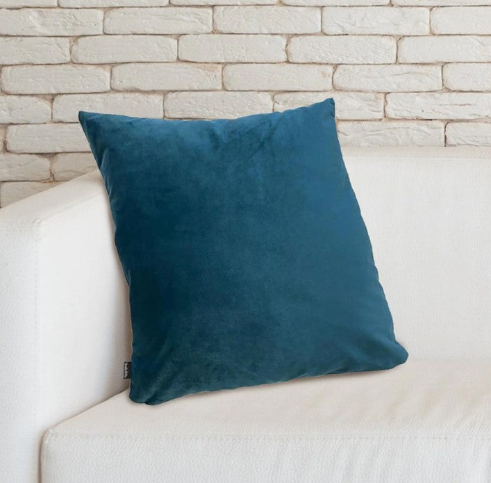 Cuscino arredo in velluto art. Velvet ottanio