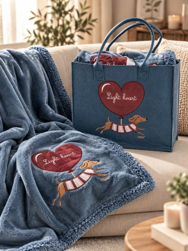 Plaid arredo con borsa art. Bassotto - Irge