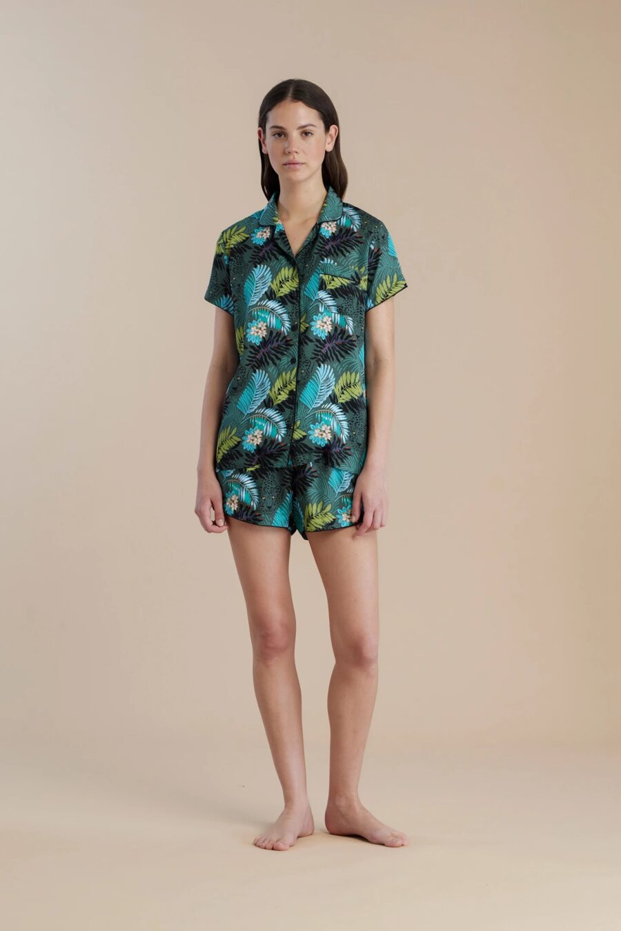 Pigiama donna corto in viscosa Tropical art. FA9151 - Noidinotte