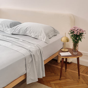 Completo lenzuola in raso con orlo a giorno - Botticelli Home